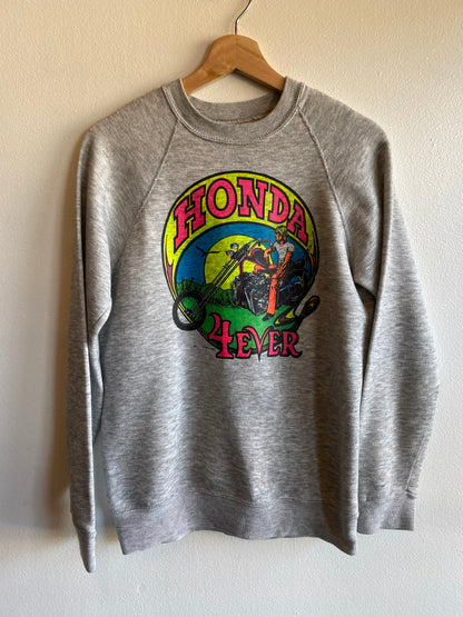 Vintage 1980’s “Honda Forever” Heather Grey Crewneck Sweatshirt
