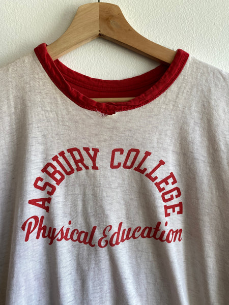 Vintage 1970’s Champion Asbury College Reversible Gym T-Shirt