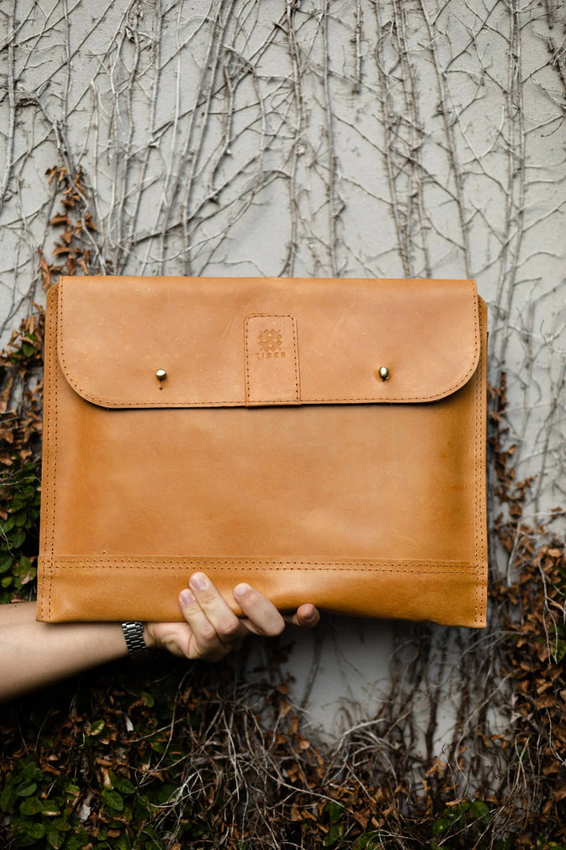 Jubilee Trading Co. - Leather Laptop Sleeve - La Lovely Vintage 