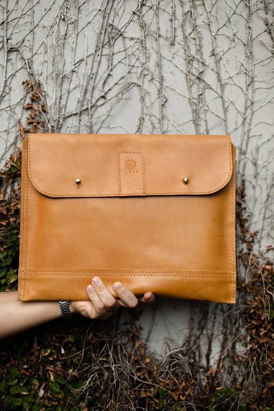 Jubilee Trading Co. - Leather Laptop Sleeve - La Lovely Vintage 