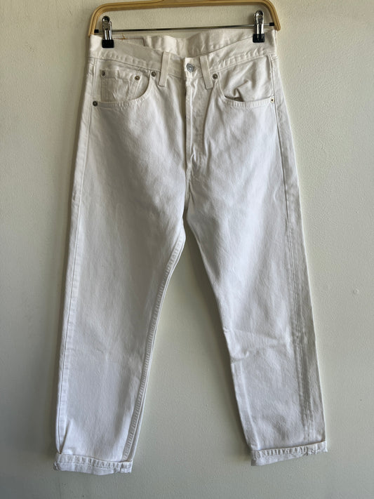 Vintage 1980's Levis 501 White Denim Jeans - La Lovely Vintage 