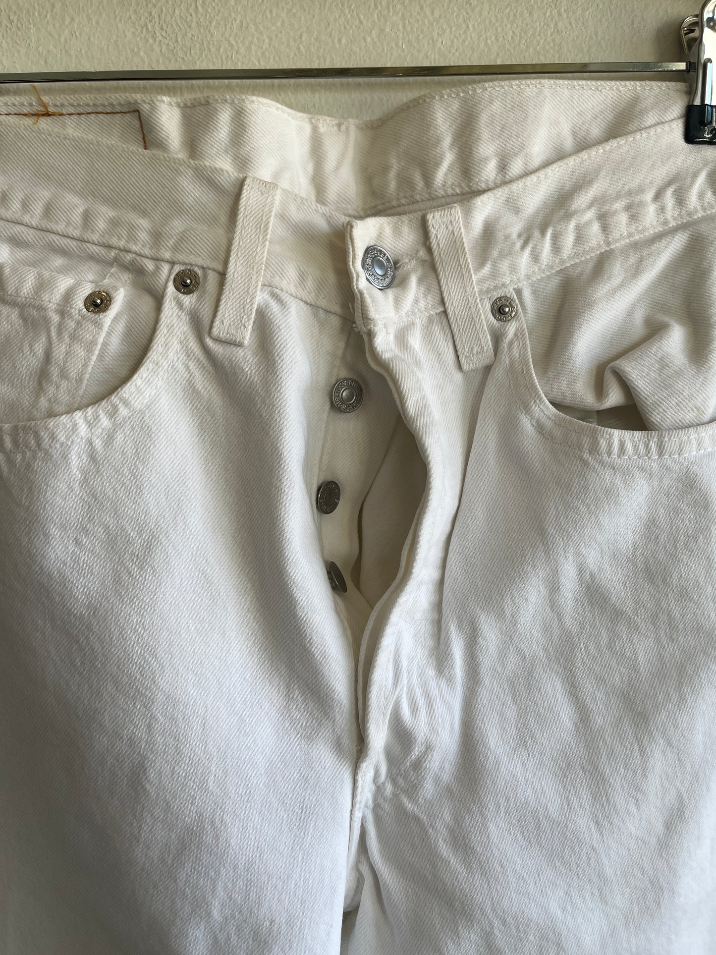 Vintage 1980's Levis 501 White Denim Jeans - La Lovely Vintage 