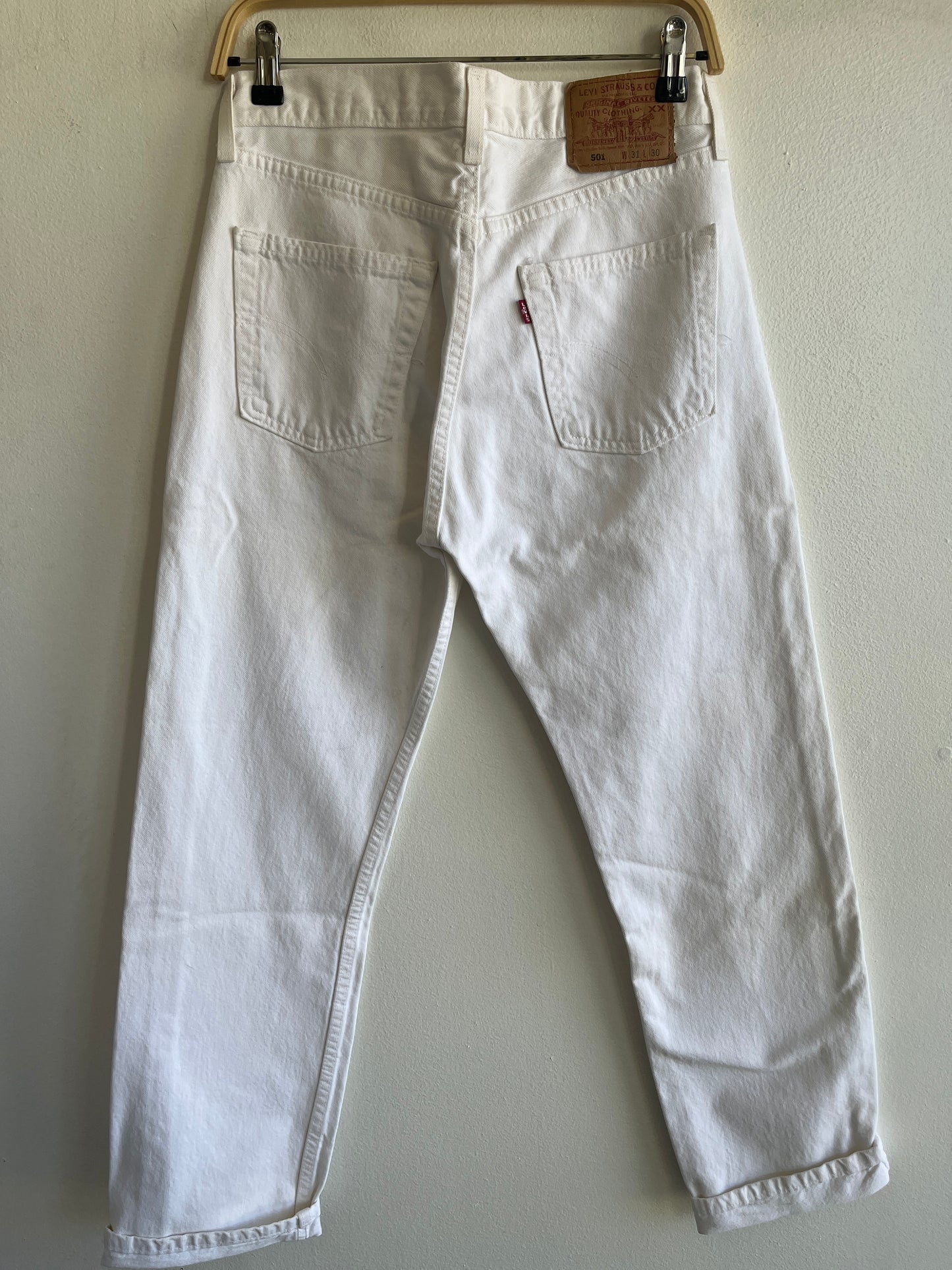 Vintage 1980's Levis 501 White Denim Jeans - La Lovely Vintage 