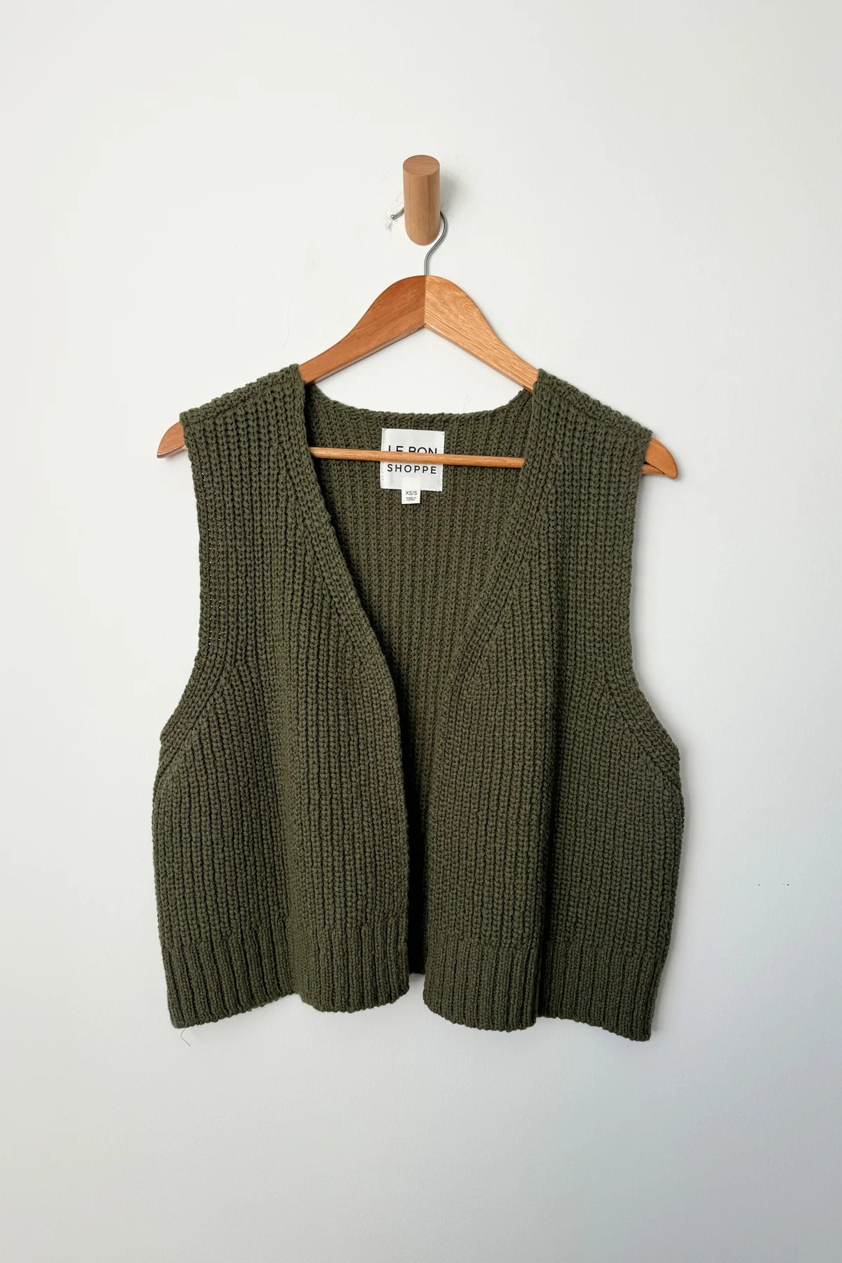 L’Appartement COTTON WOOL KNIT VEST Corridor Mercerized Pima Cotton Vest - Natural | Vests