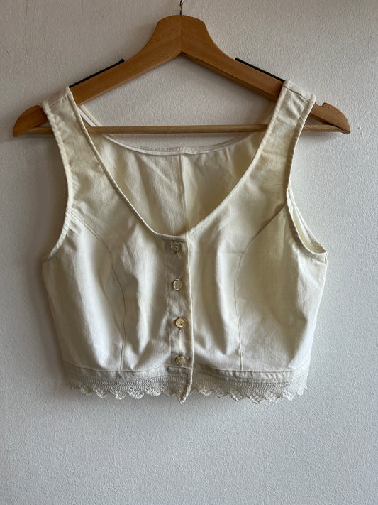 Trash Textiles - Handmade Vintage Lace Pillow Case Blouse - La Lovely Vintage 