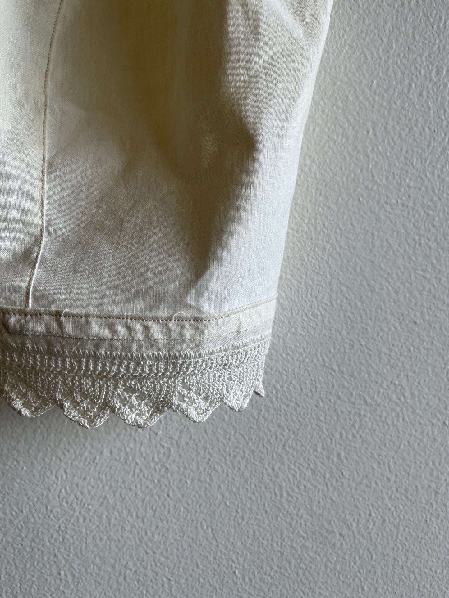 Trash Textiles - Handmade Vintage Lace Pillow Case Blouse - La Lovely Vintage 
