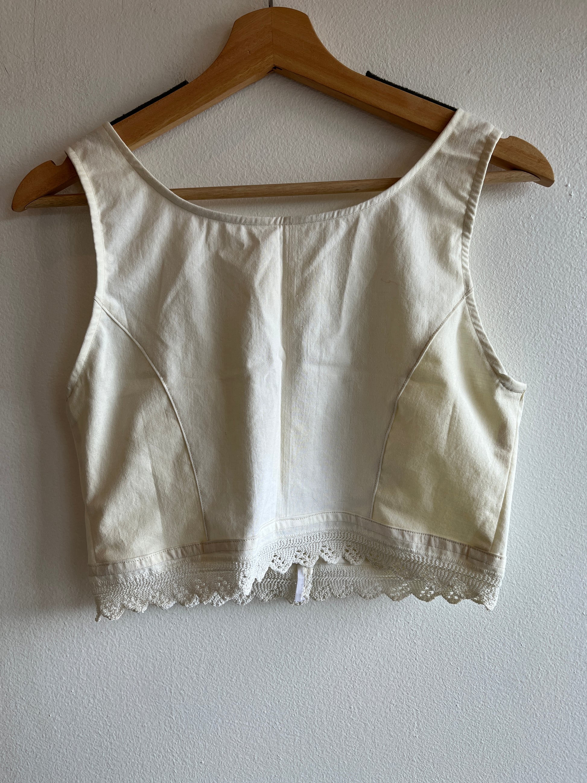 Trash Textiles - Handmade Vintage Lace Pillow Case Blouse - La Lovely Vintage 