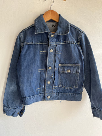 Vintage 1950’s Foremost Kid’s Type One Pleated Denim Jacket