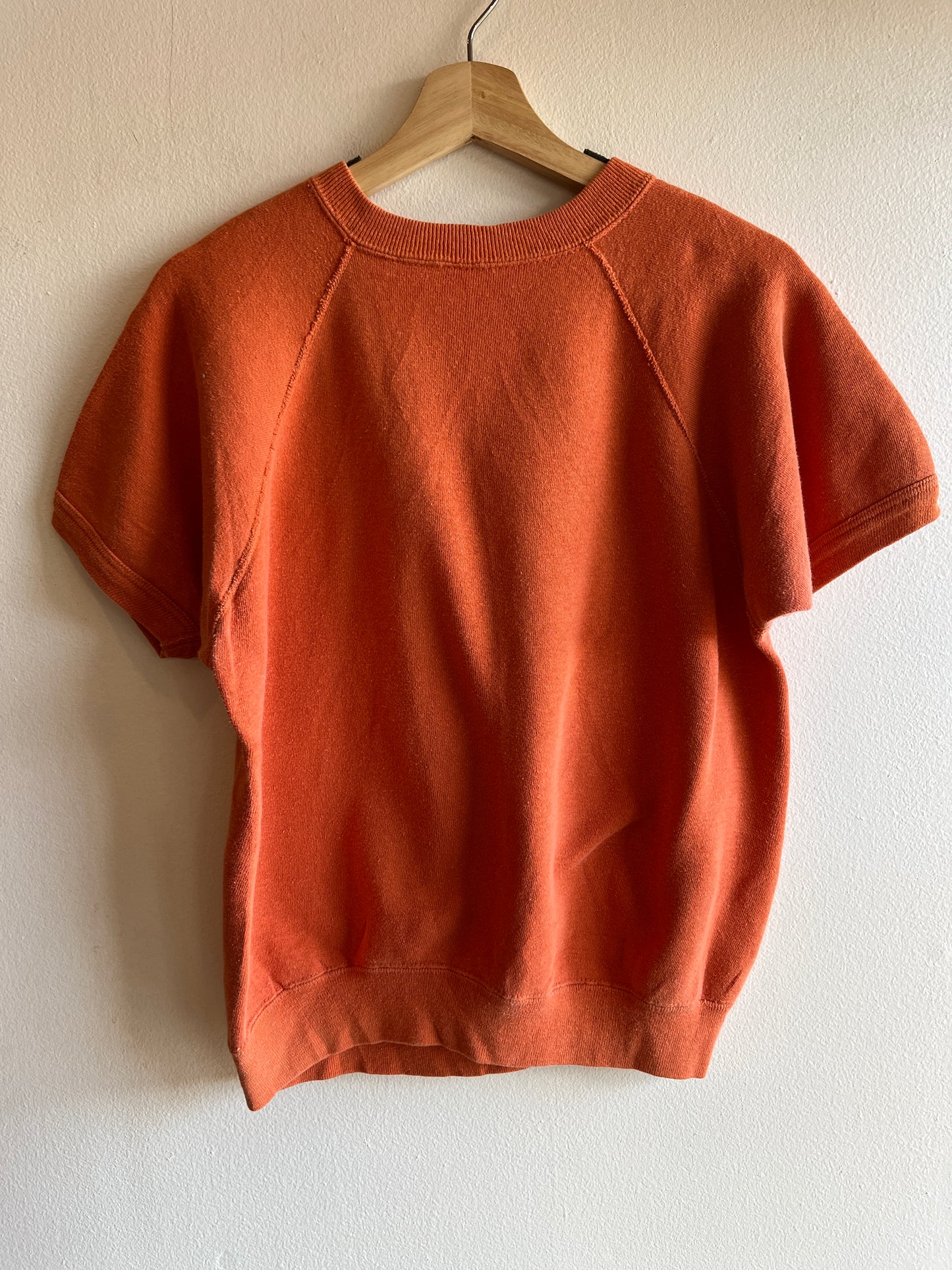 Vintage 1960’s Orange Short-Sleeved Sweatshirt - La Lovely Vintage 