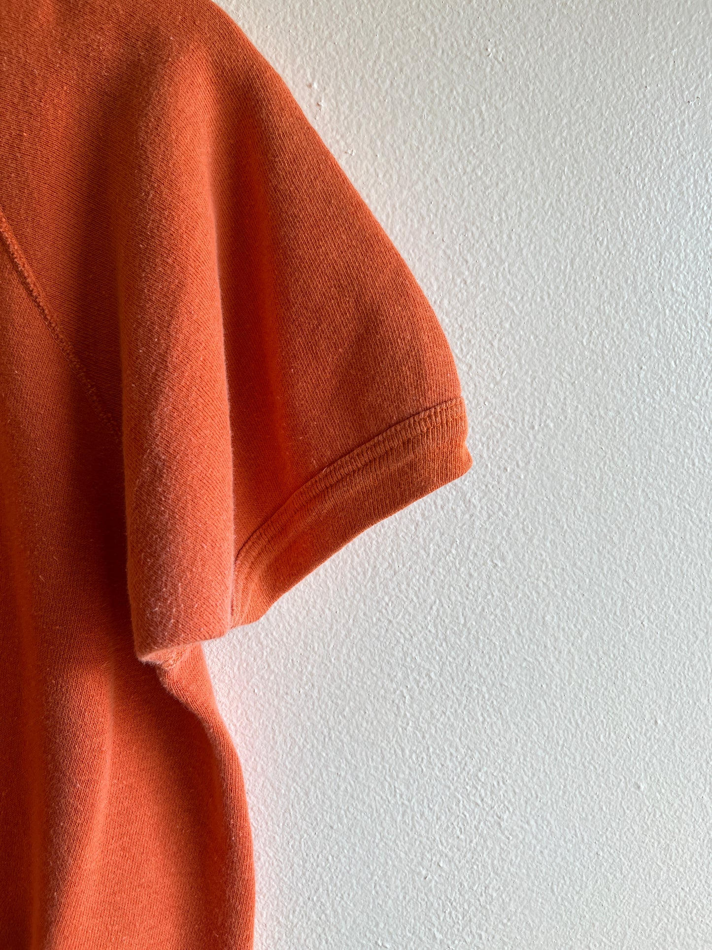 Vintage 1960’s Orange Short-Sleeved Sweatshirt - La Lovely Vintage 