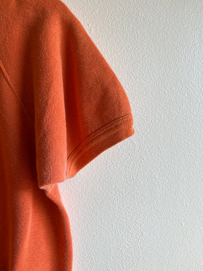 Vintage 1960’s Orange Short-Sleeved Sweatshirt - La Lovely Vintage 