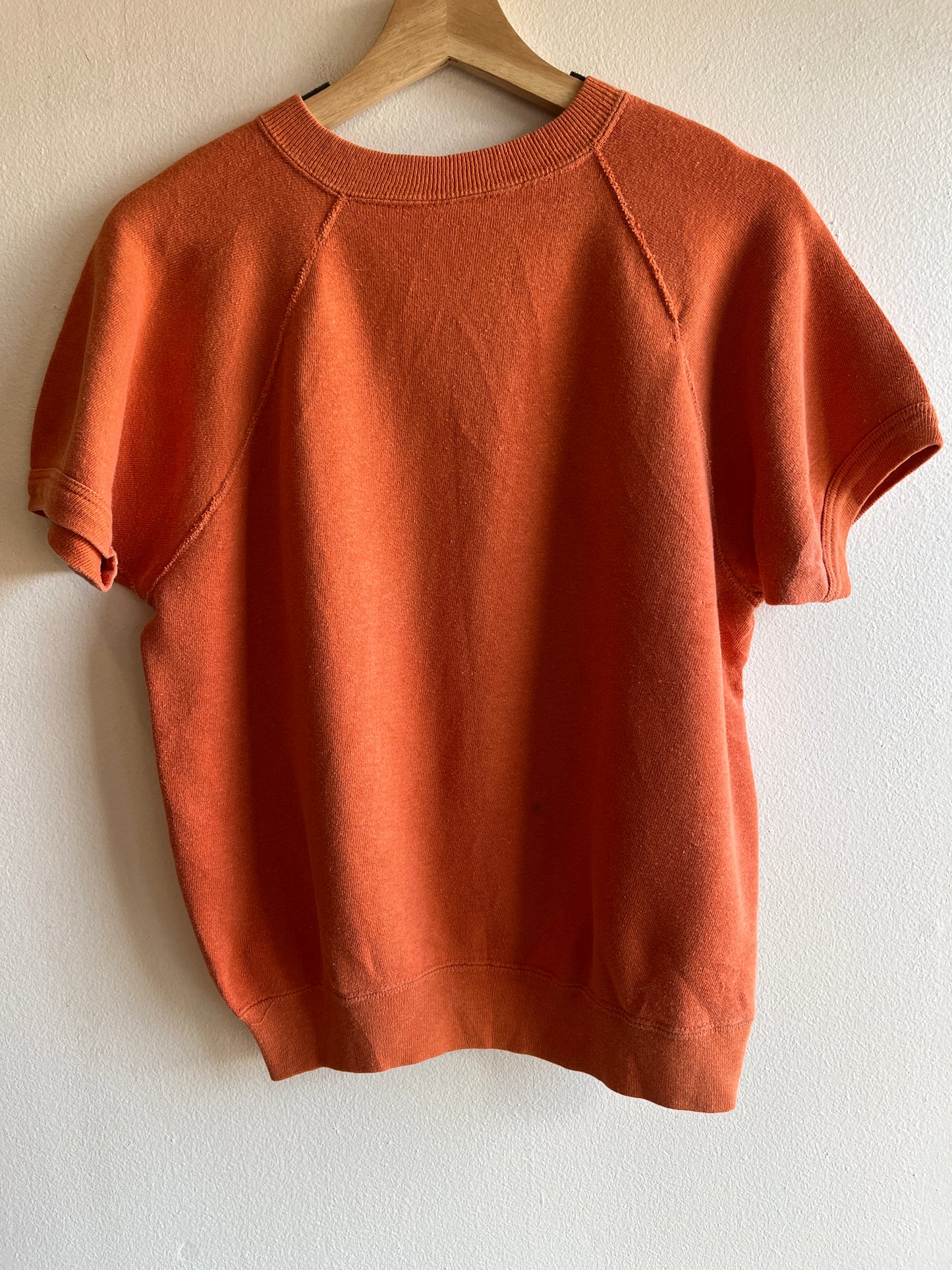 Vintage 1960’s Orange Short-Sleeved Sweatshirt - La Lovely Vintage 