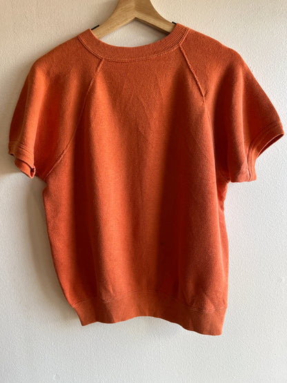 Vintage 1960’s Orange Short-Sleeved Sweatshirt - La Lovely Vintage 