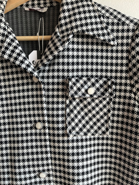 Vintage 1960’s Houndstooth Short-Sleeve Button Up Shirt