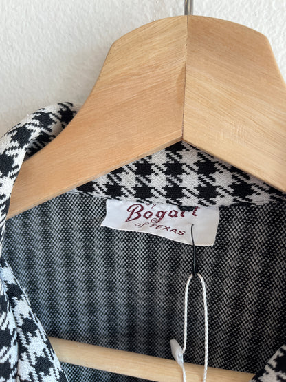 Vintage 1960’s Houndstooth Short-Sleeve Button Up Shirt - La Lovely Vintage 