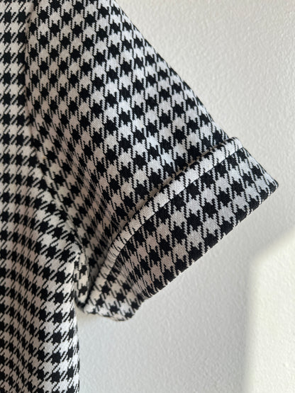 Vintage 1960’s Houndstooth Short-Sleeve Button Up Shirt - La Lovely Vintage 