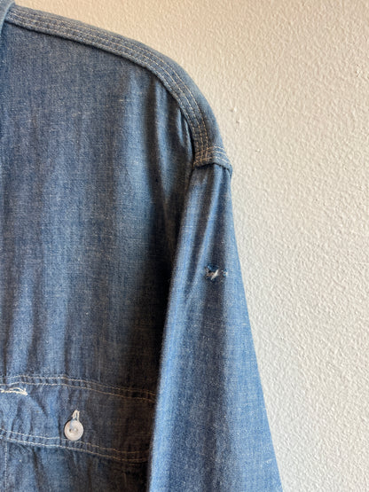 Vintage 1960/70’s Big Mac Chambray Button Up Shirt - La Lovely Vintage 
