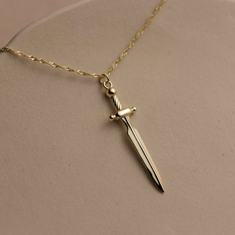 Dagger Tarot Sword Protection Necklace by La Lovely