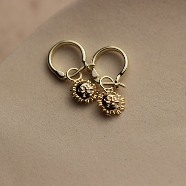 Sun Hoop Earrings By La Lovely - La Lovely Vintage 