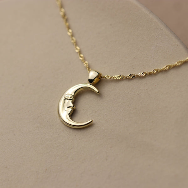 Crescent Moon Man Necklace