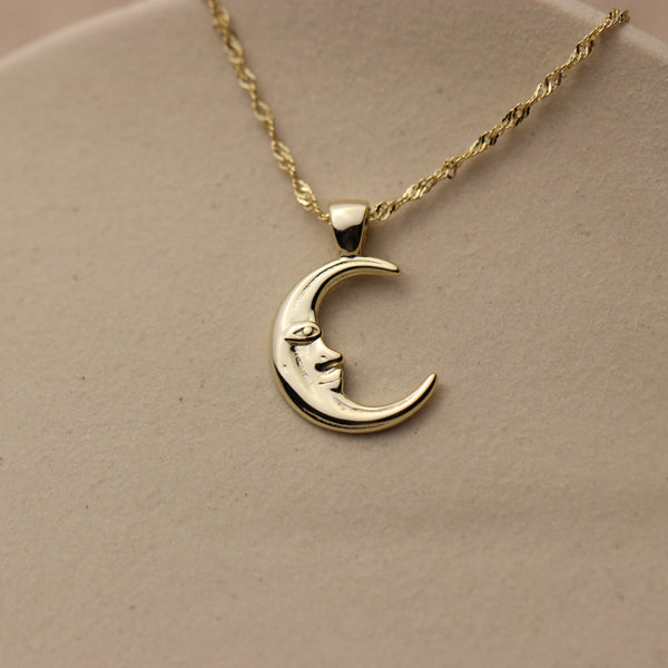 Crescent Moon Man Necklace