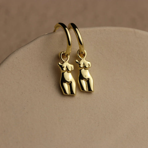 Body Form Divine Feminine Hoop Earrings