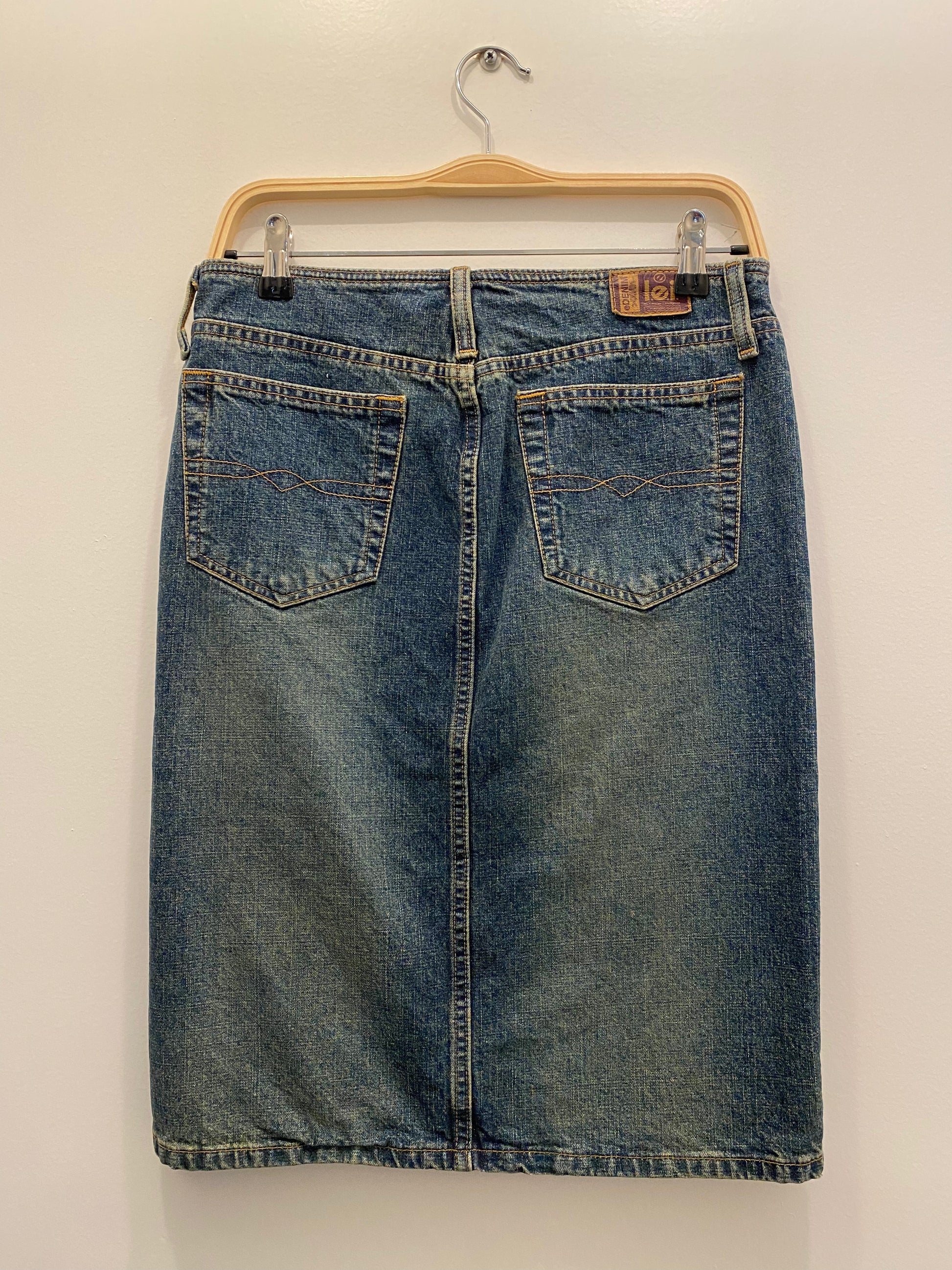 Vintage Y2K L.E.I. Denim Midi Skirt - La Lovely Vintage 