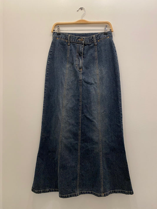 90s denim maxi skirt - La Lovely Vintage 