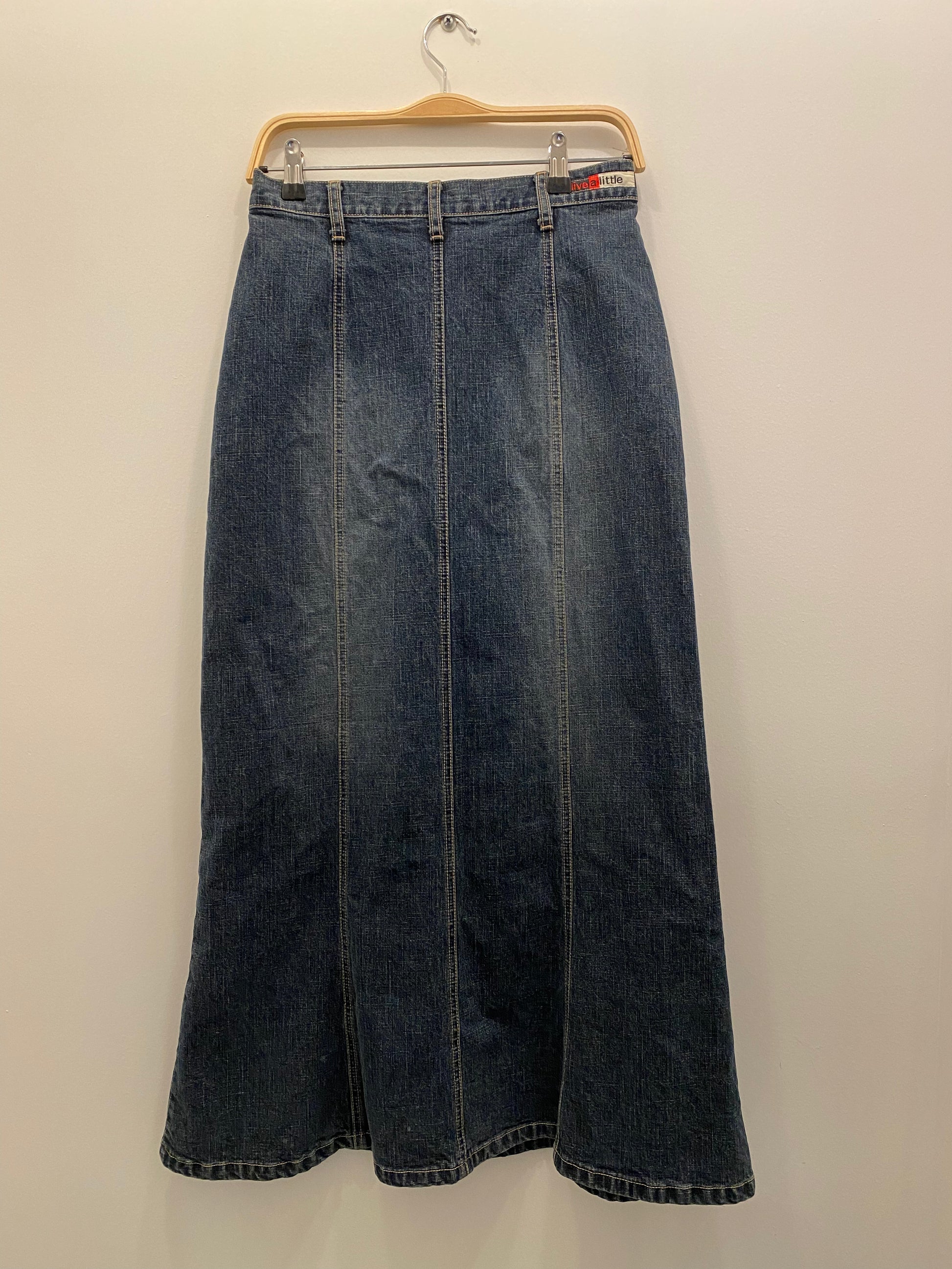 90s denim maxi skirt - La Lovely Vintage 