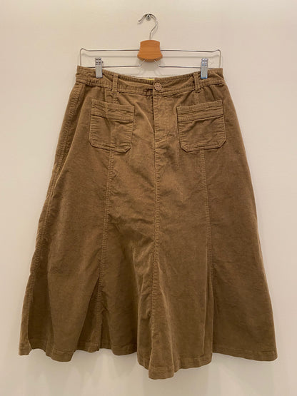 Vintage Y2K tan corduroy maxi skirt - La Lovely Vintage 