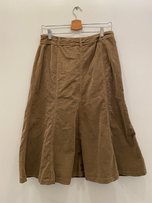 Vintage Y2K tan corduroy maxi skirt - La Lovely Vintage 