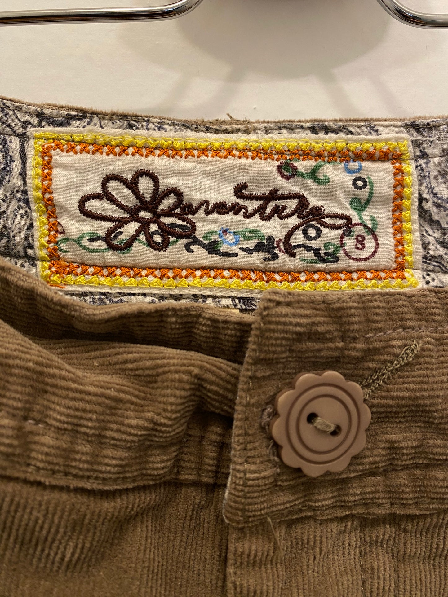Vintage Y2K tan corduroy maxi skirt - La Lovely Vintage 
