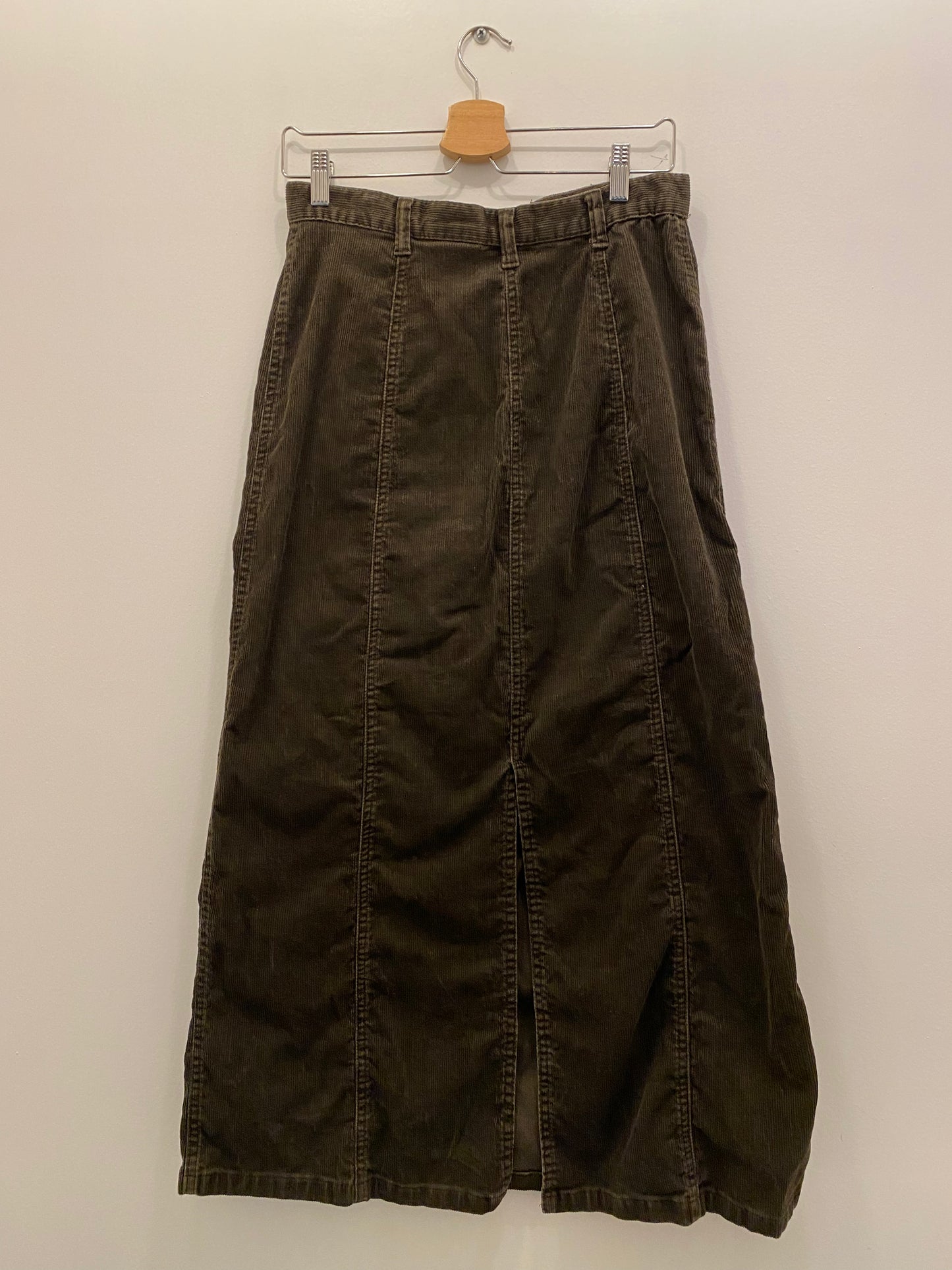 Vintage Y2K brown corduroy maxi skirt - La Lovely Vintage 
