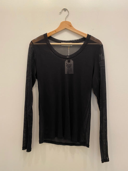 Vintage Y2K black mesh longsleeve