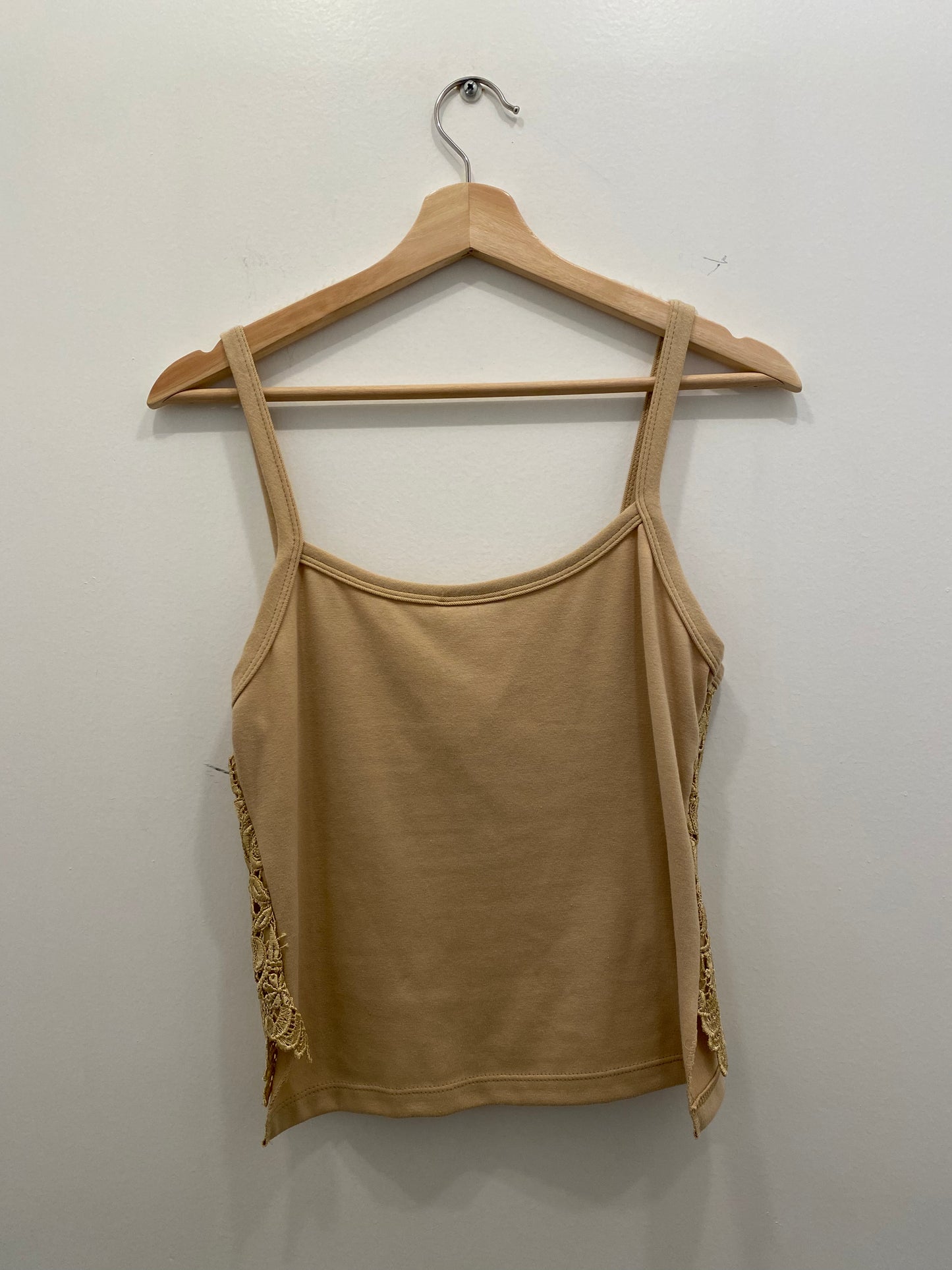 Vintage 90s tan lace overlay tank