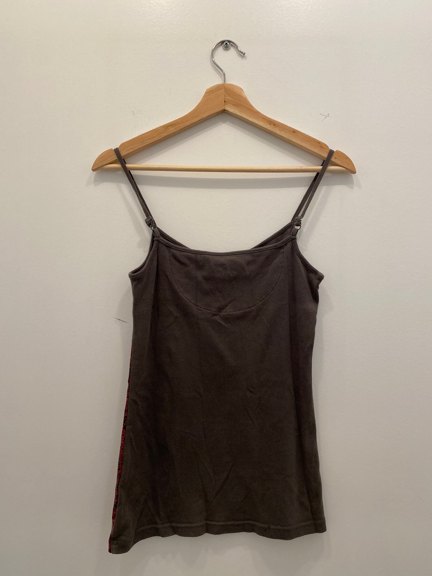 Y2K desigual gray and red lace style cami - La Lovely Vintage 