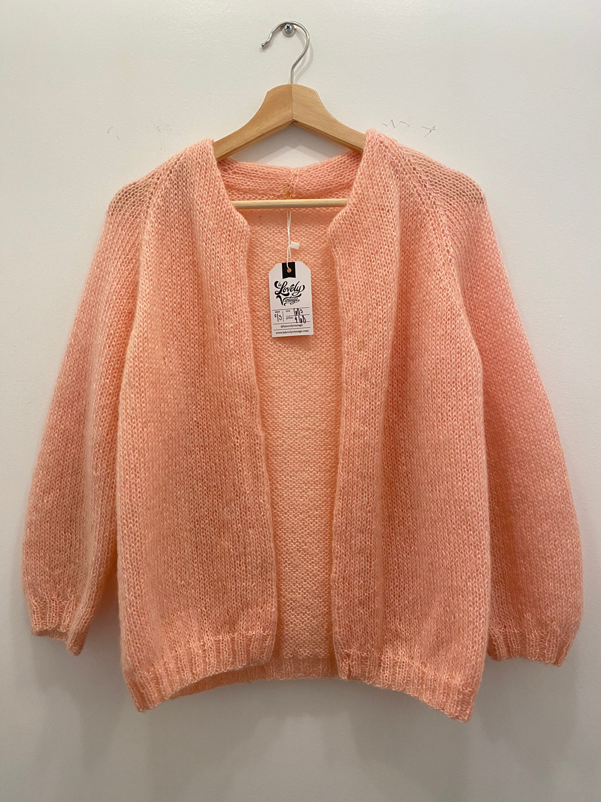 60s ballerina pink mohair sweater - La Lovely Vintage 