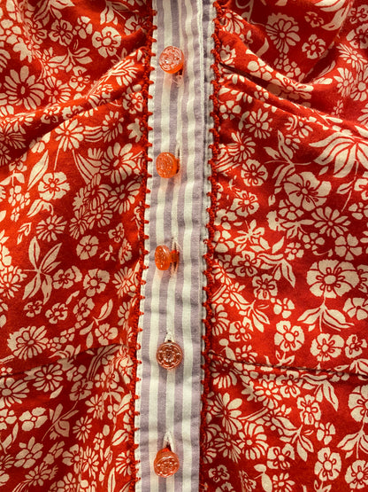 Vintage Y2K Odille red floral blouse