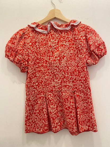 Vintage Y2K Odille red floral blouse