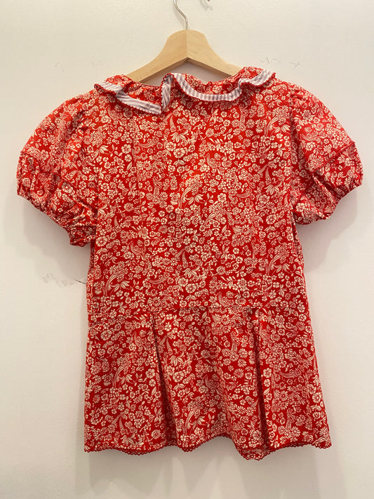 Vintage Y2K Odille red floral blouse