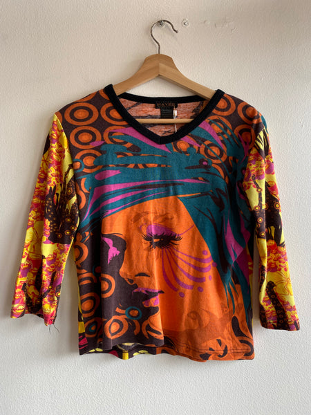 Y2K Hayes Abstract Girl Top