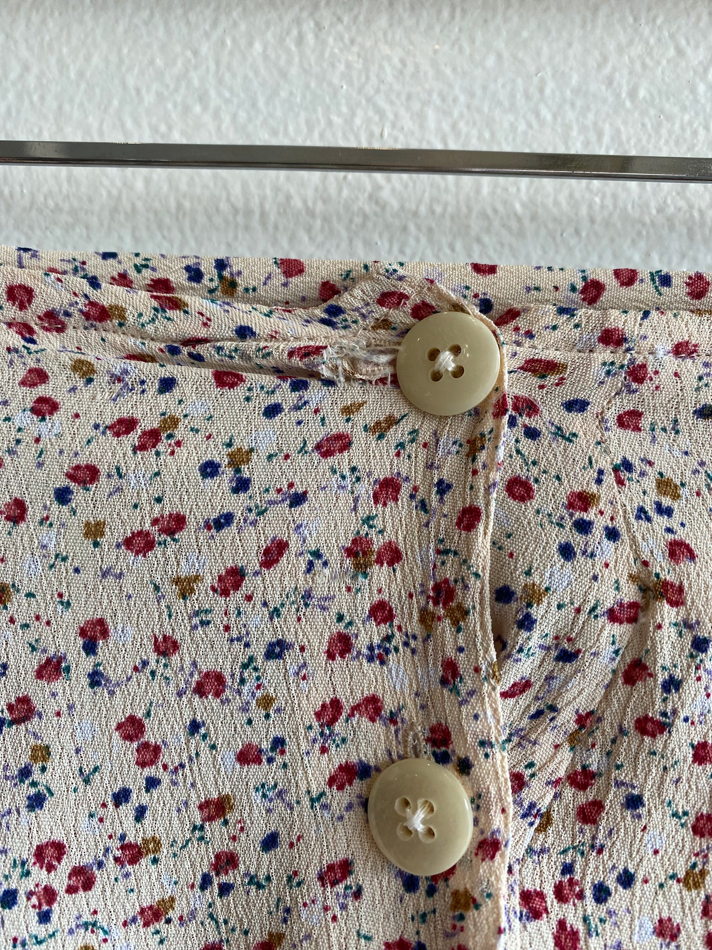 Vintage 90's Cream Floral Skirt - La Lovely Vintage 