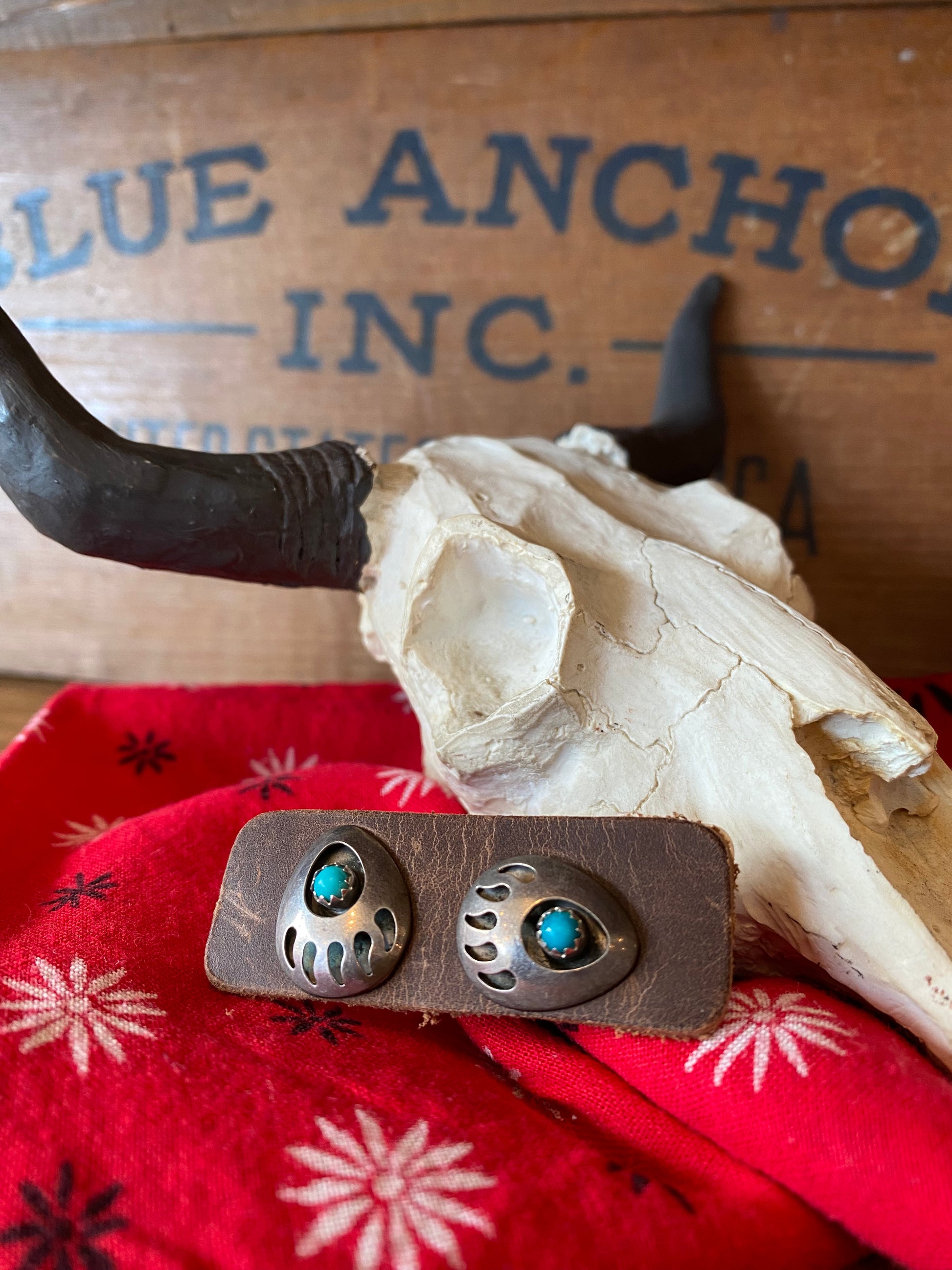 Silver Turquoise Stud Earrings - La Lovely Vintage 