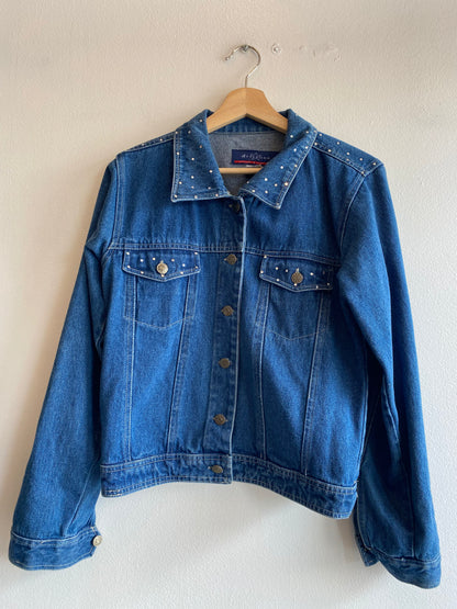 Vintage 90s rhinestone denim jacket - La Lovely Vintage 
