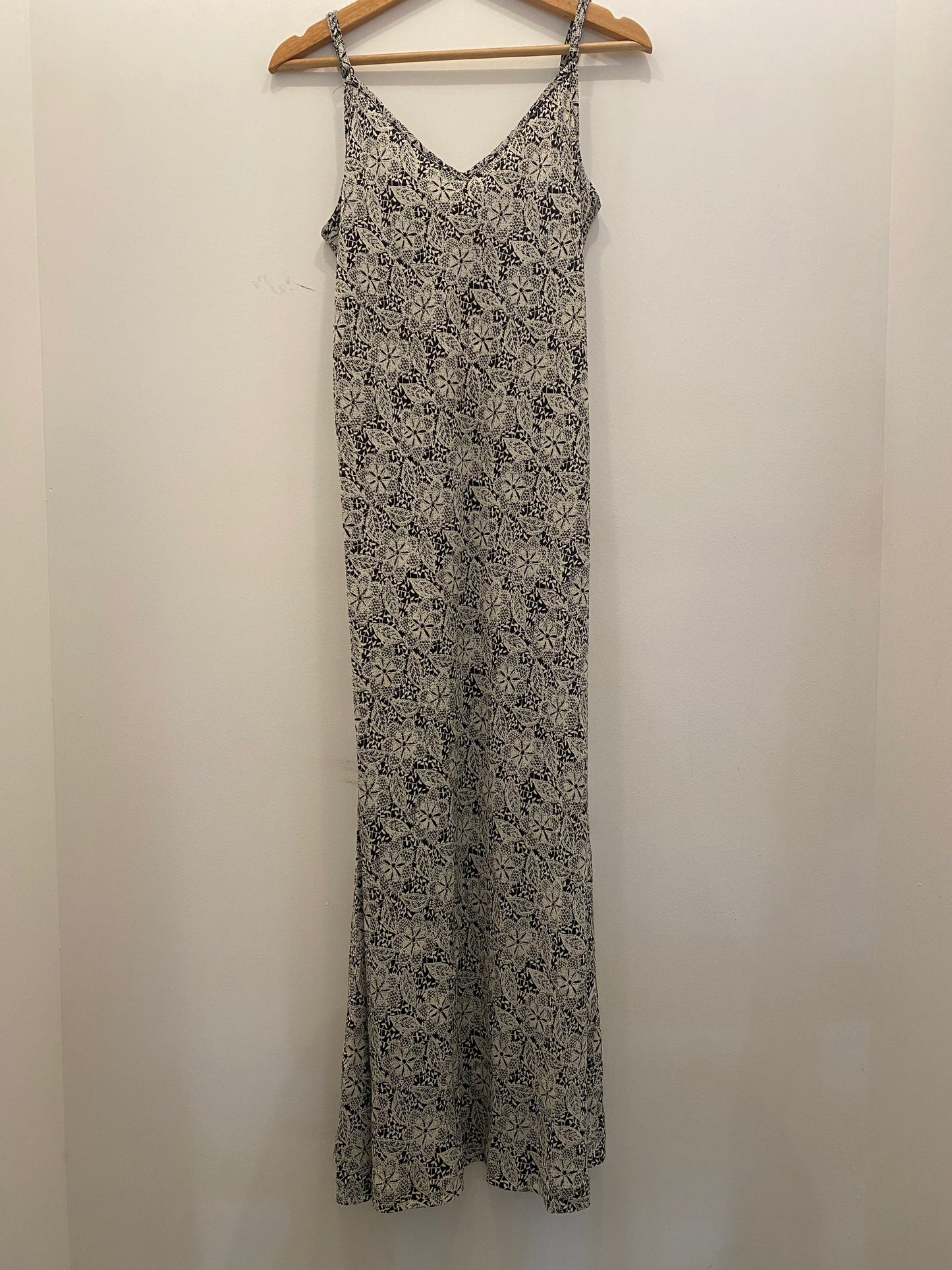 Vintage 90's Express Black and White Floral Maxi Dress