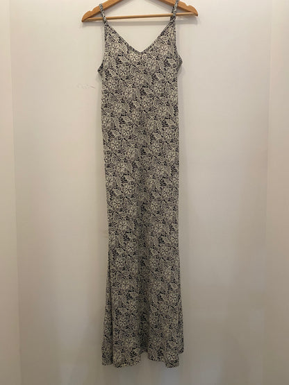 Vintage 90's Express Black and White Floral Maxi Dress
