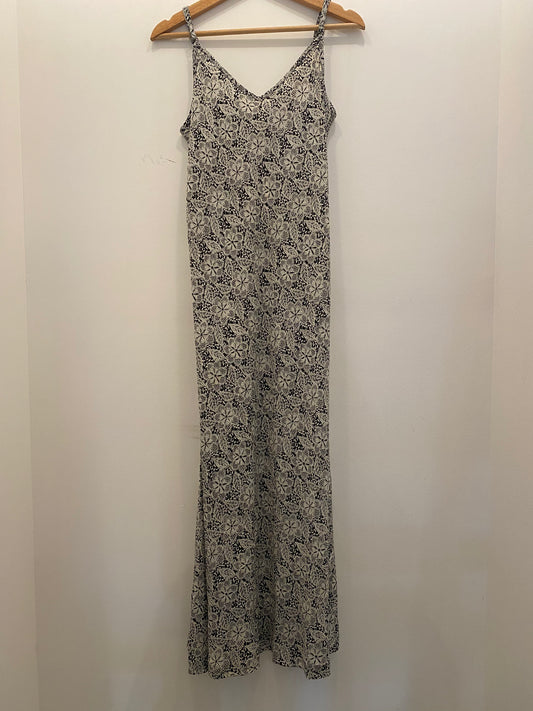 Vintage 90's Express Black and White Floral Maxi Dress