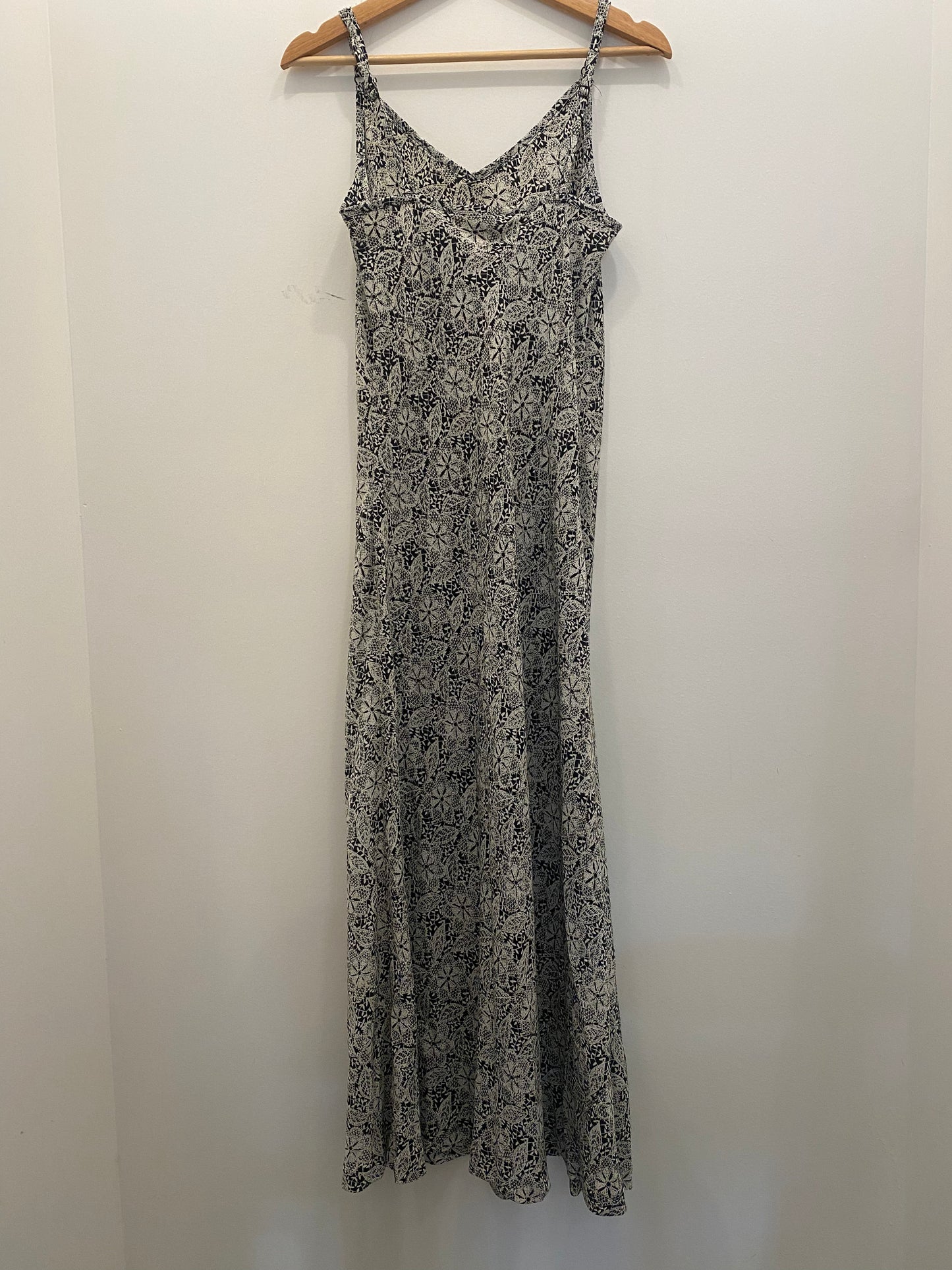 Vintage 90's Express Black and White Floral Maxi Dress