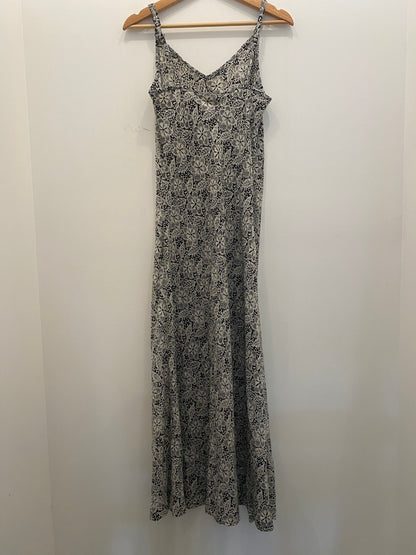 Vintage 90's Express Black and White Floral Maxi Dress