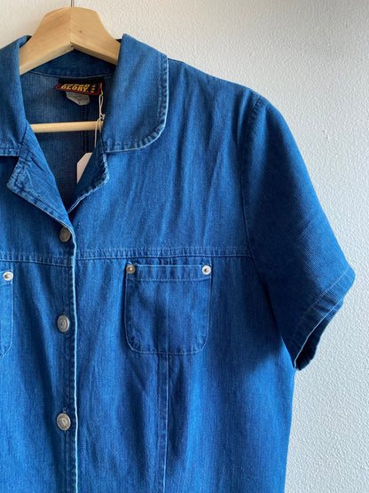 Vintage 90's Faded Glory Denim Maxi Dress - La Lovely Vintage 